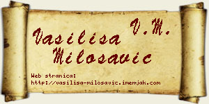 Vasilisa Milosavić vizit kartica